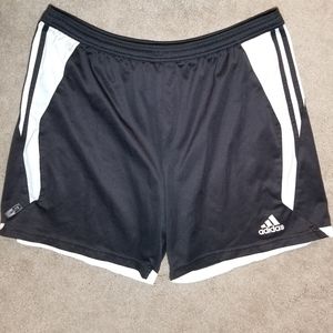 Adidas Mens XL Climalite Knit Running Shorts XL (42") Black White